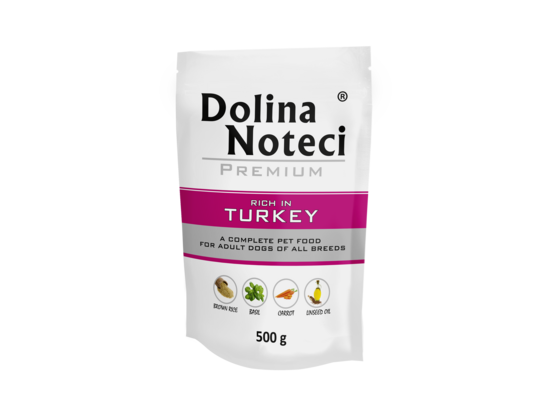 Karma mokra dla psa BOGATA W INDYKA 500 g Dolina Noteci