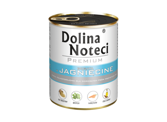 Karma mokra dla psa BOGATA W JAGNIĘCINĘ 800 g Dolina Noteci