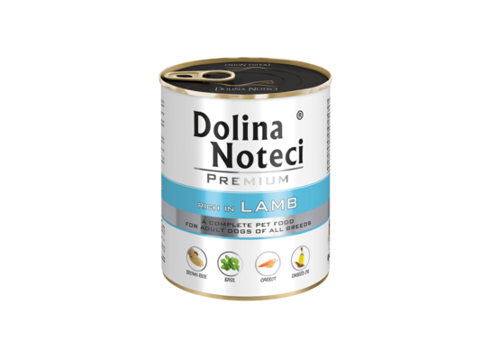 Karma mokra dla psa BOGATA W JAGNIĘCINĘ 800 g Dolina Noteci