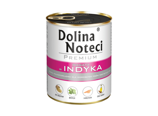 Karma mokra dla psa BOGATA W INDYKA 800 g Dolina Noteci