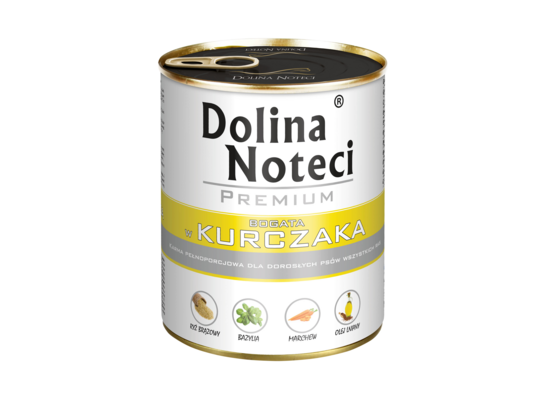 Karma mokra dla psa BOGATA W KURCZAKA 800 g Dolina Noteci