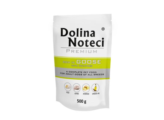Karma mokra dla psa BOGATA W GĘŚ 500 g Dolina Noteci