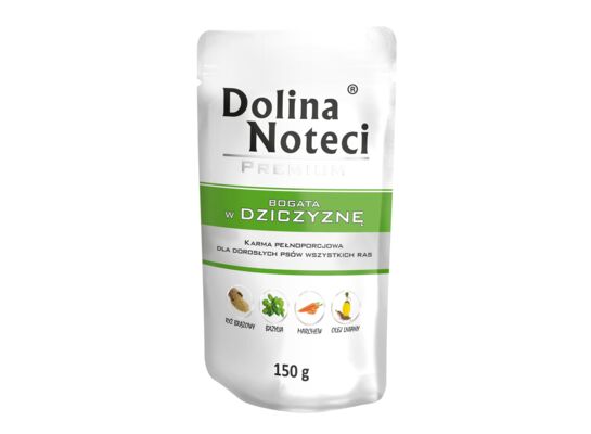 Karma mokra dla psa BOGATA W DZICZYZNĘ 150 g Dolina Noteci