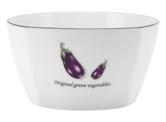 Miseczka Toskania 350 ml z porcelany New Bone biała wzór 4 aubergine