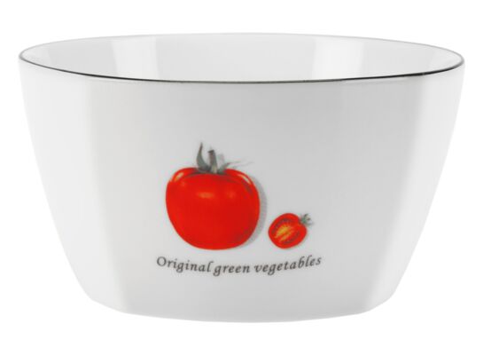 Miseczka Toskania 350 ml z porcelany New Bone biała wzór 1 tomato