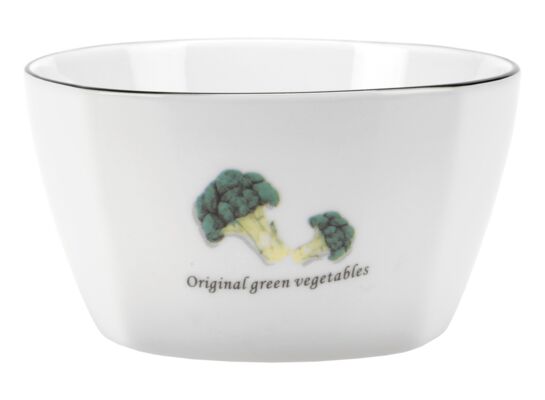 Miseczka Toskania 350 ml z porcelany New Bone biała wzór 3 broccoli