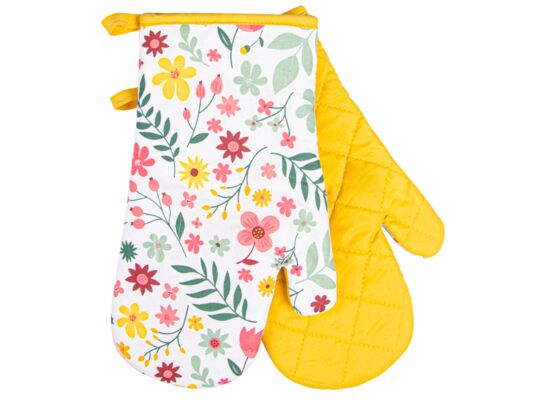 Komplet rękawic kuchennych Fabulous Flowers 19 x 30 cm czerwony