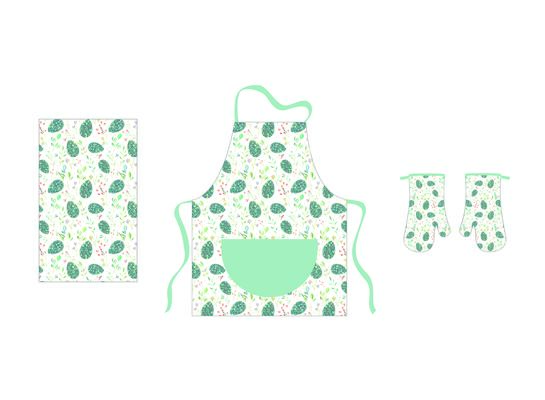 Ścierka kuchenna Festive Eggs 40 x 60 cm turkus