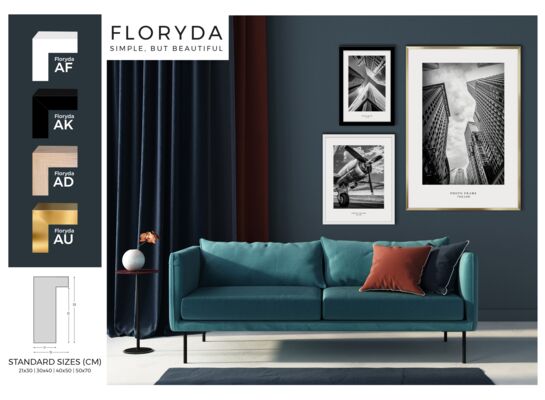 Ramka na zdjęcia Floryda 50 x 70 cm biały