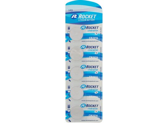Baterie CR2016 blister 5 sztuk ROCKET