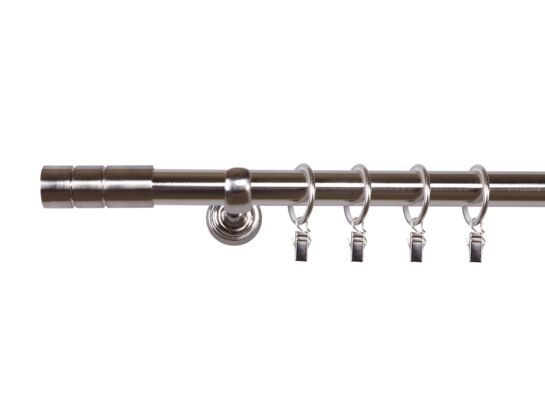 Karnisz pojedynczy Triest I 160 cm 25/19 mm Walec ef.stali F