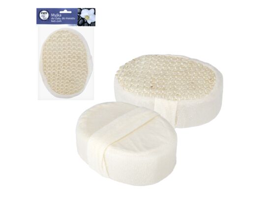 Myjka do ciała, do masażu owalna ecru