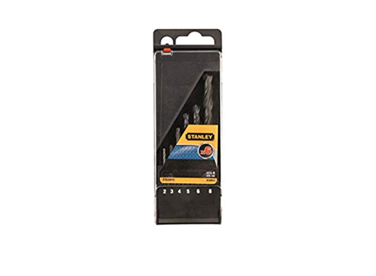 Zestaw wierteł do metalu HSS-R DIN 338 6 sztuk Stanley