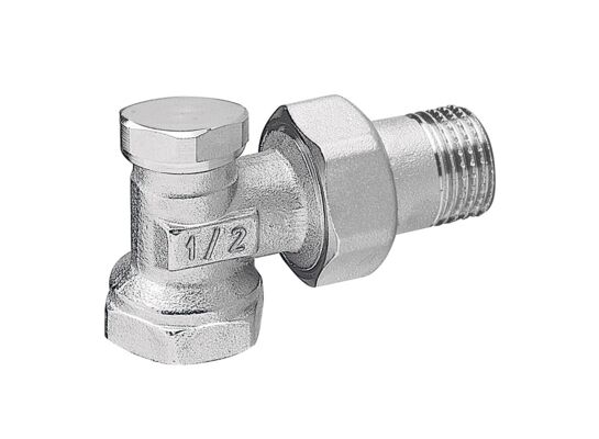Zawór grzejnikowy odcinający kątowy 1/2"