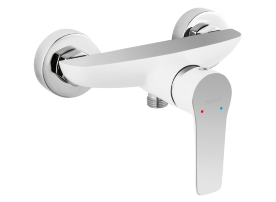 Bateria natryskowa DORIS biała chrom