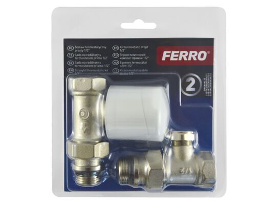 Zestaw termostatyczny prosty 1/2"