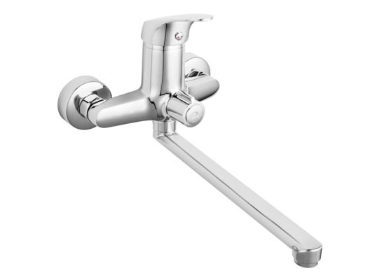 Bateria ścienna z przyłączem natrysku COMBO chrom