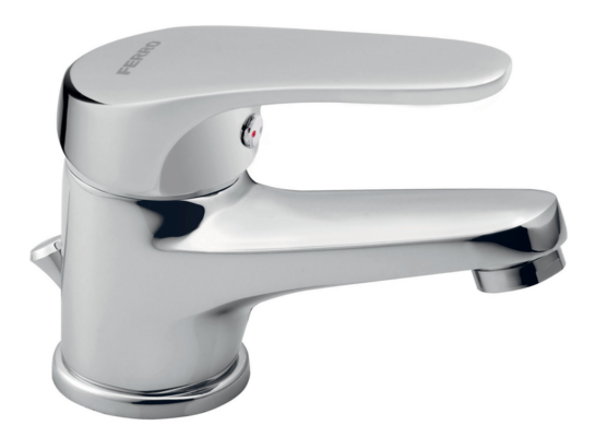 Bateria umywalkowa stojąca ELSA ECOLOGICA chrom