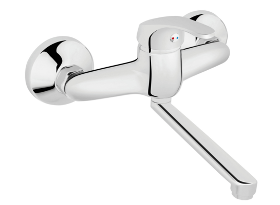 Bateria umywalkowa ścienna SLIM chrom