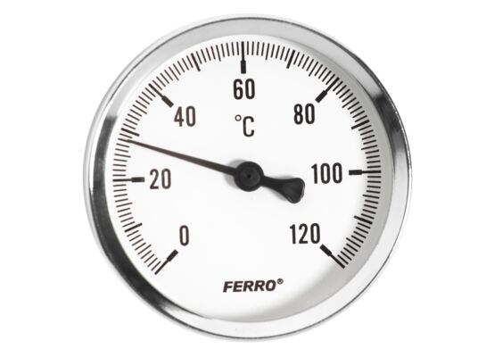 Termometr 63 mm 1/2" axialny 0-120°C