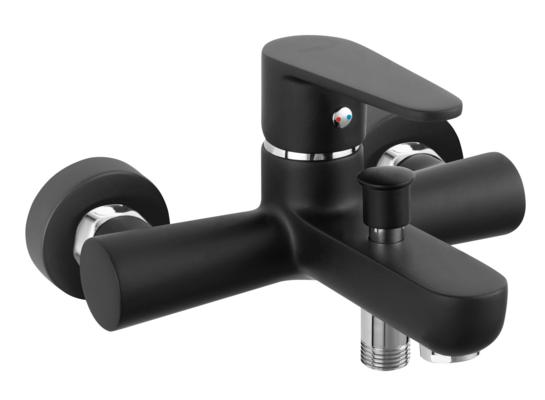 Bateria wannowa, bez natrysku CORDOBA czarna