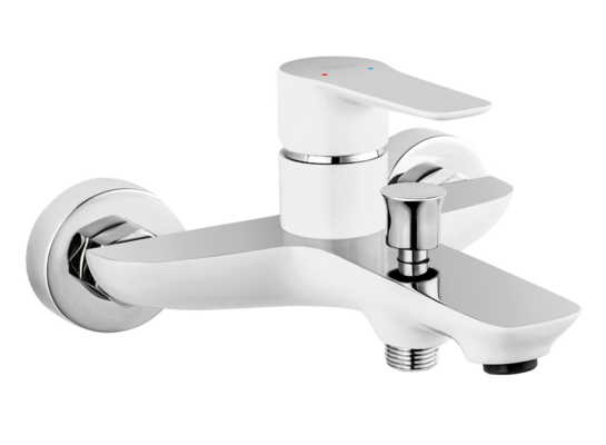 Bateria wannowa DORIS biała chrom