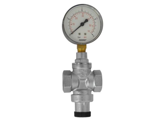 Reduktor ciśnienia 1/2" PN16 1-4bar z manometrem