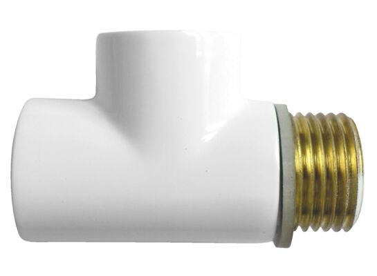 Trójnik 1/2" do grzałki biały