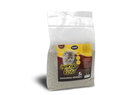 Żwirek bentonitowy compact zbrylający 5 l CASTI