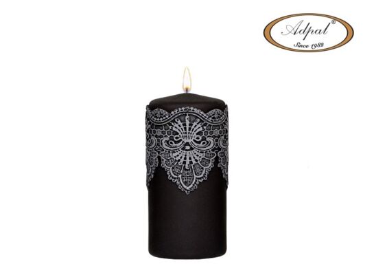Świeca pieńkowa 150 x 70 koronka IV lakier matowy czarna