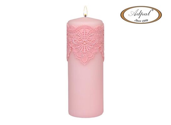 Świeca pieńkowa 200 x 70 koronka IV lakier matowy jasny różany