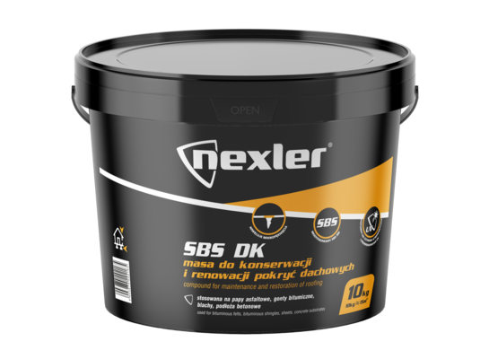 Masa do konserwacji i regeneracji pokryć dachowych SBS DK 10 kg Nexler