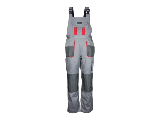 Spodnie ochronne ogrodniczki DEDRA BH3SO- XXL XXL/58, szare, Comfort line 190g/m2