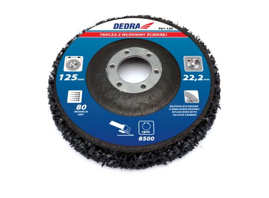 Tarcza z włókniny ściernej 125 mm, śr. otworu 22.2 mm DEDRA