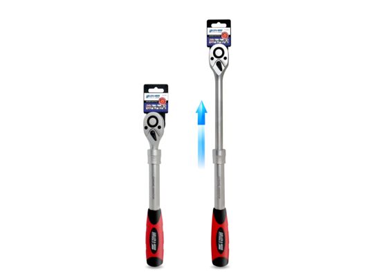 Grzechotka 1/2" 72T, CRV 6140, teleskopowa 305-445 mm Hillen&Mohr