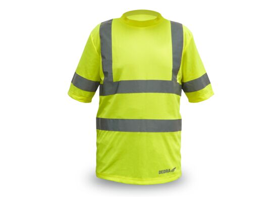 Koszulka męska, t-shirt DEDRA BH81T1- XL odblaskowa, żółta rozm XL