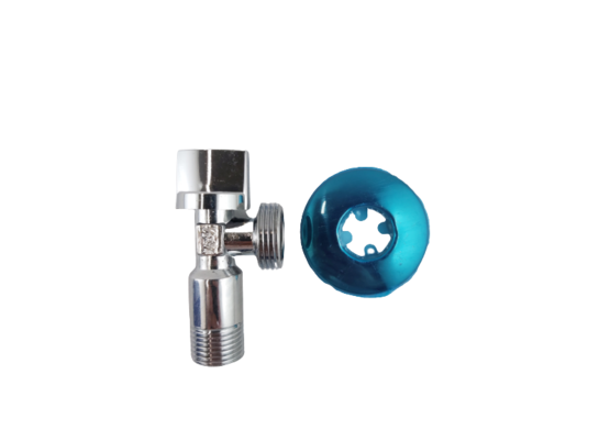 Zawór kątowy kulowy z rozetą - 1/2"x3/4" WADEP