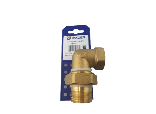 Dwuzłączka mosiężna kątowa - 1" WADEP