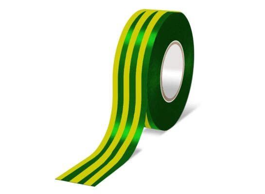 Taśma elektroizolacyjna pvc DEDRA 12vte1910 żółto-zielona 19 mm x 10m