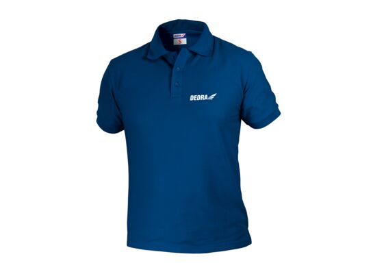 Koszulka męska polo DEDRA BH5PG- XL XL, granatowa, 35%  + 65%