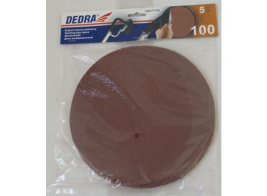 Tarczki ścierne do szlifierek do gipsu DEDRA DED77492 225 mm, gr.100, 5 szt.