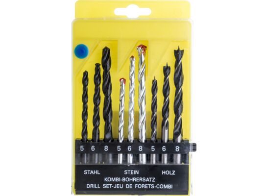 Wiertło metal/drewno/cegła, 5 x 6 x 8 mm x 3, zestaw: 9 sztuk Condor