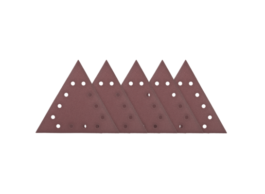 Tarczki ścierne z otworami trójkątne do szlifierek do gipsu DEDRA DED7749t4 285 mm, gr.150, 5 szt.