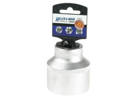 Klucz nasadowy, nasadka 6 kątna 3/4" 32 mm z przywieszką Hillen&Mohr