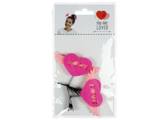 Walentynkowe klipsy 2 sztuki