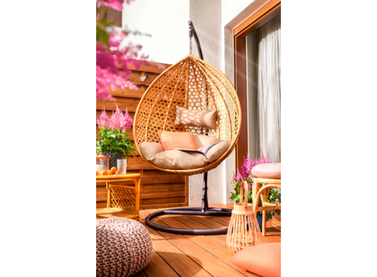 Fotel wiszący Jawa cappucino