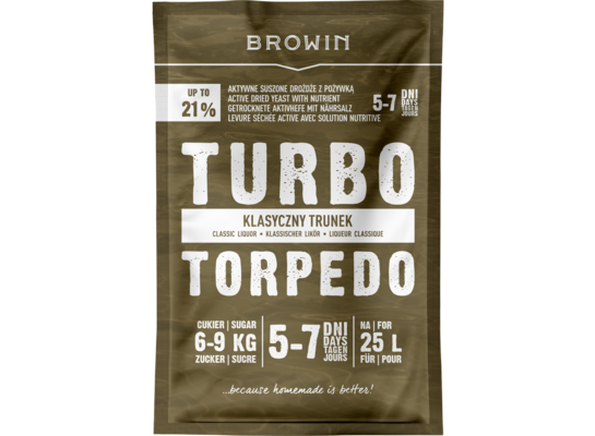 Drożdże gorzelnicze Turbo Torpedo 5 - 7 dni 21% 100 g Browin