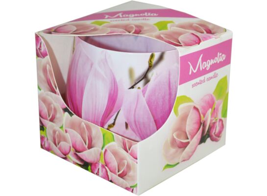 Świeca szklanka powlekana 100 g magnolia