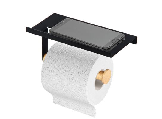 Wieszak metalowy na papier toaletowy 18 x 10 x 7,5 cm czarny ALTOM