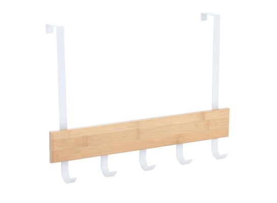 Wieszak na drzwi 5 haków 40 x 4 x 29 cm biały ALTOM